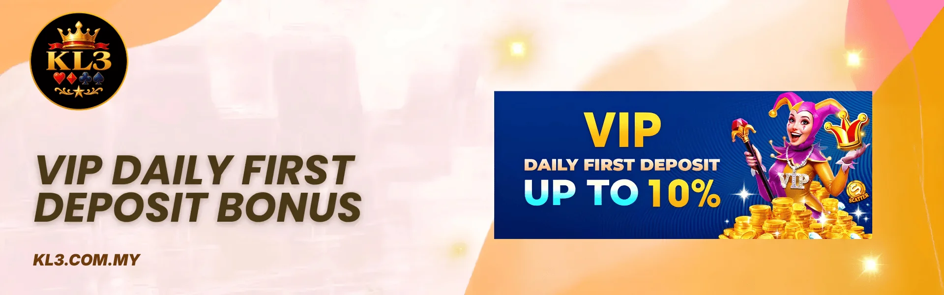 KL3 VIP Daily First Deposit Bonus Malaysia